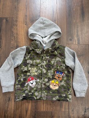 Paw Patrol Camouflage Hooded Jacket - Green